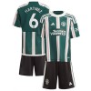 Conjunto (Camiseta+Pantalón Corto) Manchester United Martinez 6 Segunda Equipación 23-24 - Niño